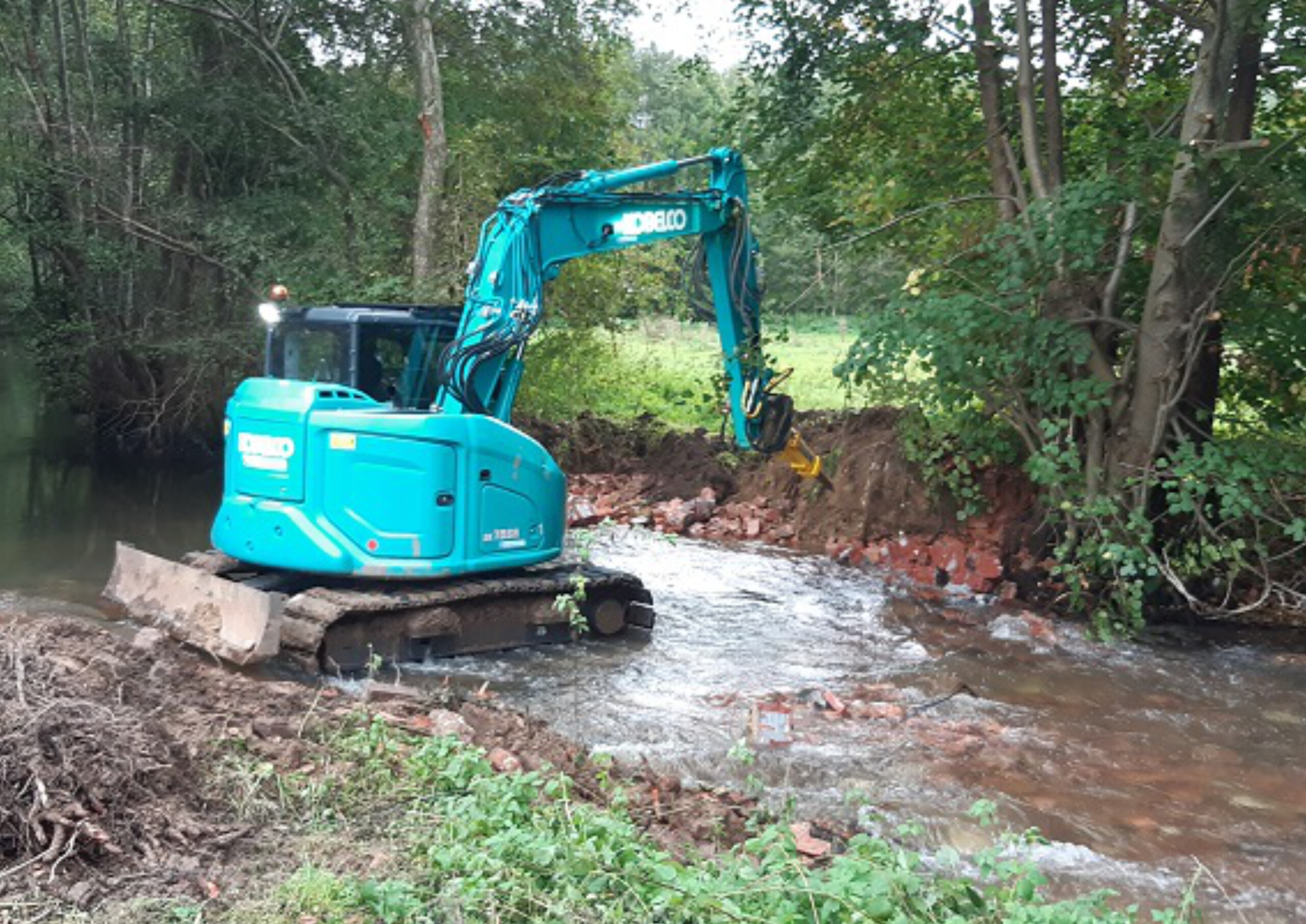 vannage de baignade amont Le Boulay_pendant travaux_FD76